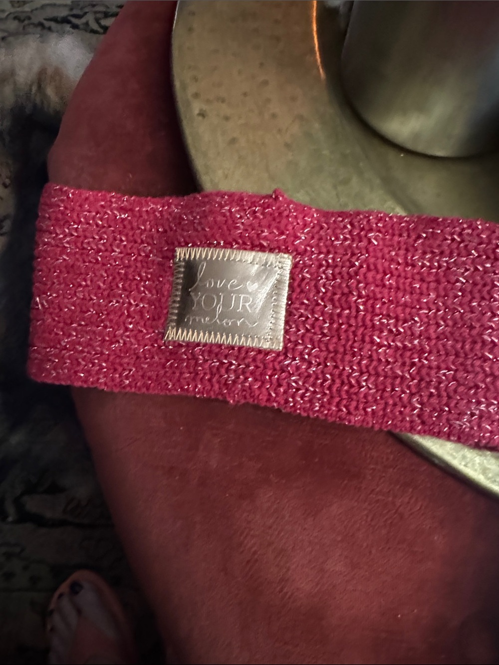 Love Your Melon Shimmery Hot Pink Knit Headband